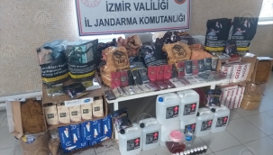 İzmir'de 44 kilo 205 gram kaçak tütün ele geçirildi